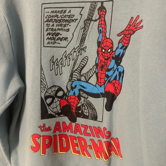 Marvel Light Blue Amazing Spider-Man Crewneck Sweater - Picture 1 of 5